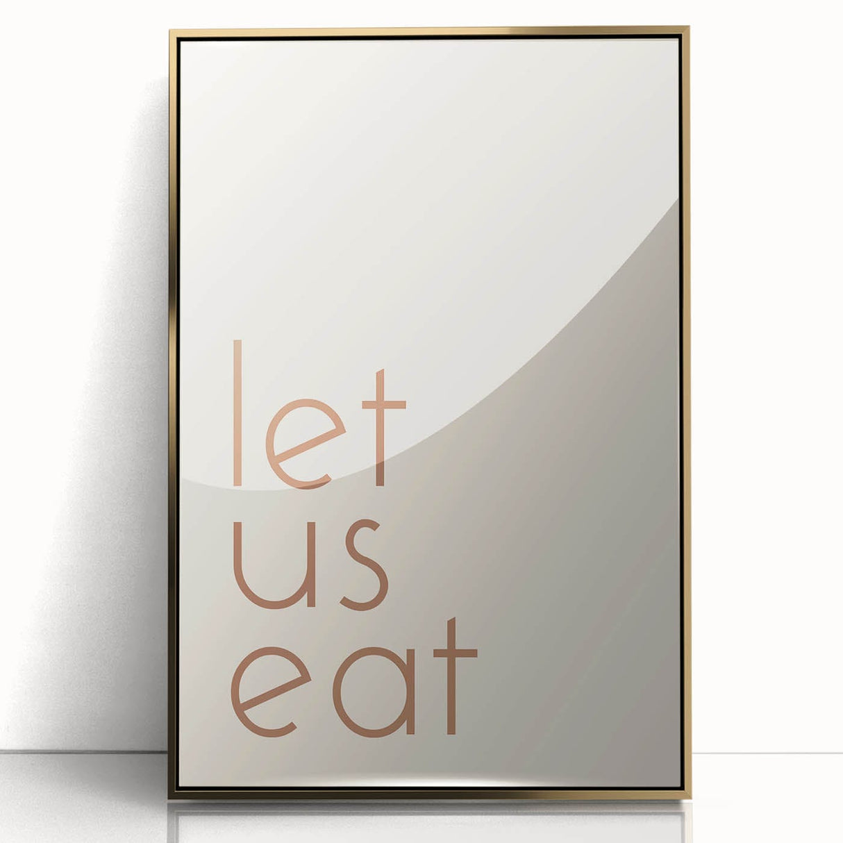 Large acrylic print of a mid-century modernist fall scene in gold tones, ideal for modern nursery decor.