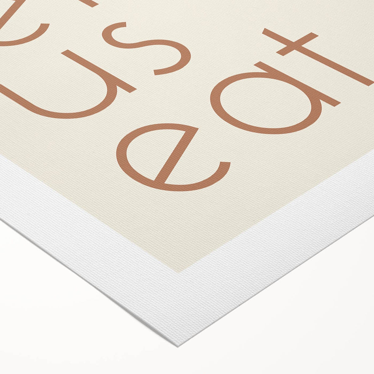 Art deco poster featuring a stylized fall landscape in orange and brown tones on rolled canvas.