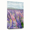 Large abstract wall art featuring spring-themed colors in pastel shades on acrylic glass.