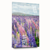 Large abstract wall art on acrylic glass featuring swirling spring hues of green and yellow.