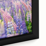 Extra large framed canvas featuring a textured, colorful abstract design with black accents, ideal for living room decor.