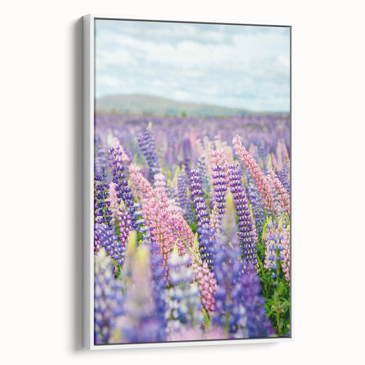 Vintage poster art of spring season on framed canvas, featuring colorful art in pastel shades, ideal for living room decor.