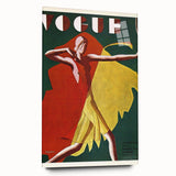 Vogue Canvas Art - Bold 1920s Art Deco Fashion Illustration Print