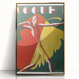 Vogue Canvas Art - Bold 1920s Art Deco Fashion Illustration Print