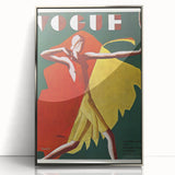 Vogue Canvas Art - Bold 1920s Art Deco Fashion Illustration Print