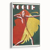 Vogue Canvas Art - Bold 1920s Art Deco Fashion Illustration Print