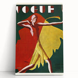 Vogue Canvas Art - Bold 1920s Art Deco Fashion Illustration Print