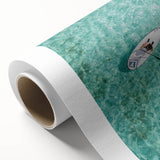 Art deco poster featuring a summer landscape on rolled canvas, with pastel shades, ideal for nursery wall art.