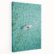 Large abstract canvas art featuring swirling blue and white patterns, ideal for kitchen wall decor.