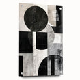 Monochrome Abstract Wall Art – Modern Geometric Dining Print