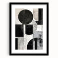 Monochrome Abstract Wall Art – Modern Geometric Dining Print