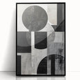 Monochrome Abstract Wall Art – Modern Geometric Dining Print