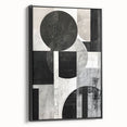 Monochrome Abstract Wall Art – Modern Geometric Dining Print