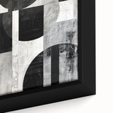 Monochrome Abstract Wall Art – Modern Geometric Dining Print