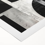 Monochrome Abstract Wall Art – Modern Geometric Dining Print