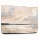 Abstract landscape wall art displayed in a side view, featuring vibrant colors and textures, mounted with pins for a modern aesthetic, perfect for contemporary decor.