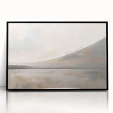 Framed abstract landscape wall art featuring bold colors and intricate patterns, displayed with a black frame, adding a modern touch to interior decor.