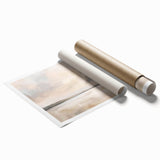 Abstract landscape wall art print showcasing vibrant colors and fluid shapes, rolled and ready for framing, enhancing modern decor with artistic flair.