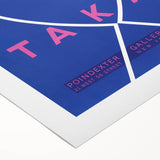 Minimalist Fish Outline - Modern Wall Art with Bold Blue Graphic Design