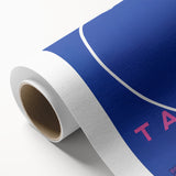 Minimalist Fish Outline - Modern Wall Art with Bold Blue Graphic Design