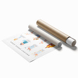 Ancient Greek Gods Educational Wall Art - Kids' Learning Poster