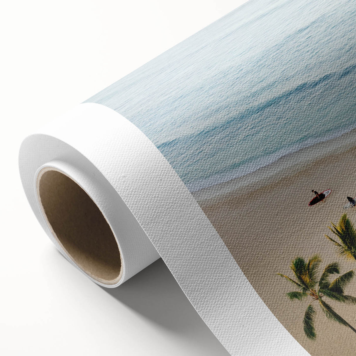 Art deco poster featuring a summer season theme in pastel shades on rolled canvas, suitable for nursery wall art.