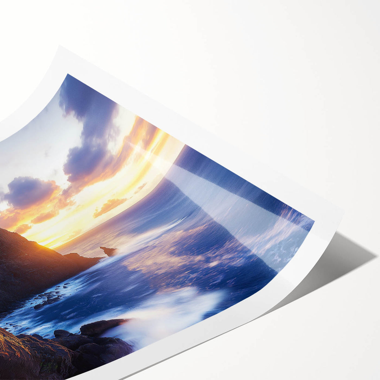 Stunning rolled canvas print showcasing a vibrant landscape of cliffs with rich colors and intricate details, perfect for enhancing any room's decor.