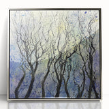 Serene Abstract Tree Art – Contemporary Dining Room Canvas