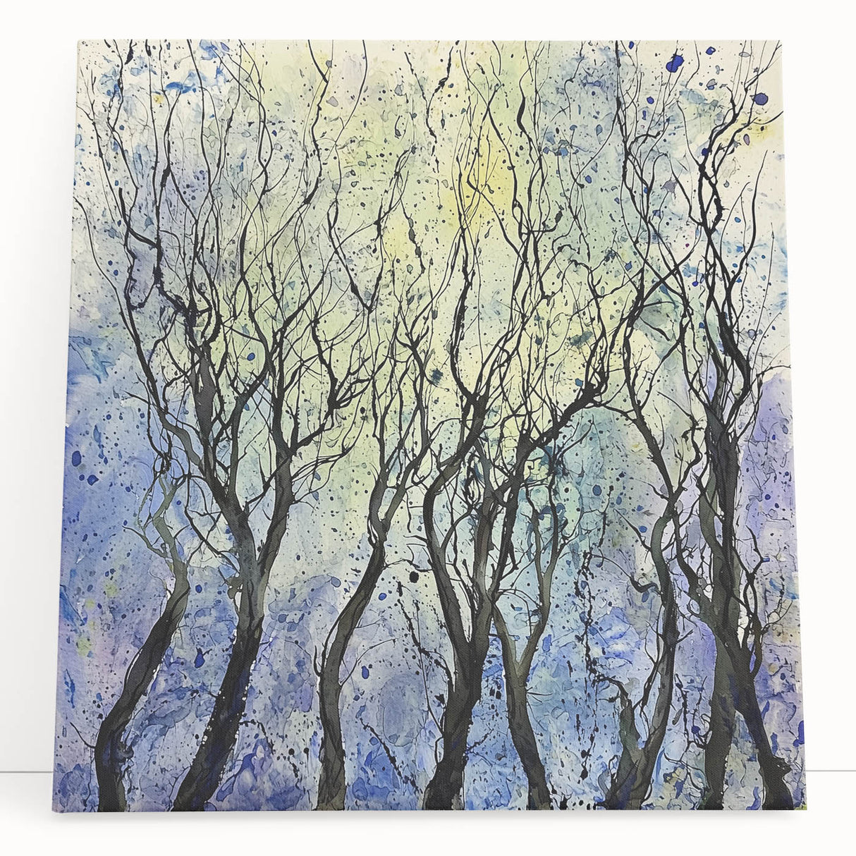 Serene Abstract Tree Art – Contemporary Dining Room Canvas