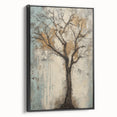 Textured Abstract Tree - Gold & Earthy Living Room Wall Art
