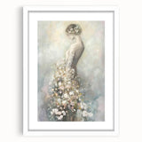 Abstract figurative art frame featuring a modern design with a white mat, ideal for enhancing contemporary home decor or gallery settings. Showcases a front view of the elegant artwork, perfect for art enthusiasts looking to elevate their interior aesthetics.