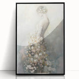 Framed abstract figurative artwork featuring bold black lines and vibrant colors, showcasing a modern design ideal for contemporary home decor.