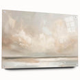 Abstract landscape wall art displayed in acrylic glass, showcasing vibrant colors and a modern design. The piece features a side view with visible mounting pins, perfect for contemporary home decor.
