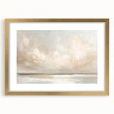 Abstract landscape wall art framed with a gold mat, showcasing vibrant colors and intricate textures, perfect for enhancing modern home decor and artistic spaces.