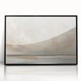 Framed abstract landscape wall art showcasing vibrant colors and fluid shapes, set in a sleek black frame, perfect for modern home decor. This piece adds a contemporary touch to any interior space.