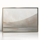 Framed abstract landscape wall art featuring vibrant gold accents and dynamic textures, perfect for enhancing modern interior decor. Ideal for living rooms or offices.
