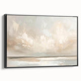 Framed abstract landscape wall art featuring bold black and earthy tones, side view showcasing its sleek design, perfect for modern home decor.