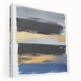 Modern Abstract Wall Art – Bold Stripes in Gold and Blue