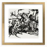 Franz Marc's Lion Hunt (1913) - Bold Black & White Expressionist Art