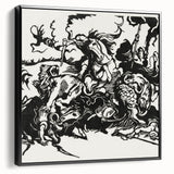 Franz Marc's Lion Hunt (1913) - Bold Black & White Expressionist Art