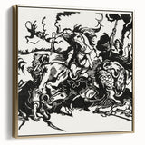 Franz Marc's Lion Hunt (1913) - Bold Black & White Expressionist Art