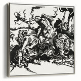 Franz Marc's Lion Hunt (1913) - Bold Black & White Expressionist Art