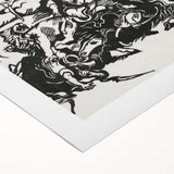 Franz Marc's Lion Hunt (1913) - Bold Black & White Expressionist Art