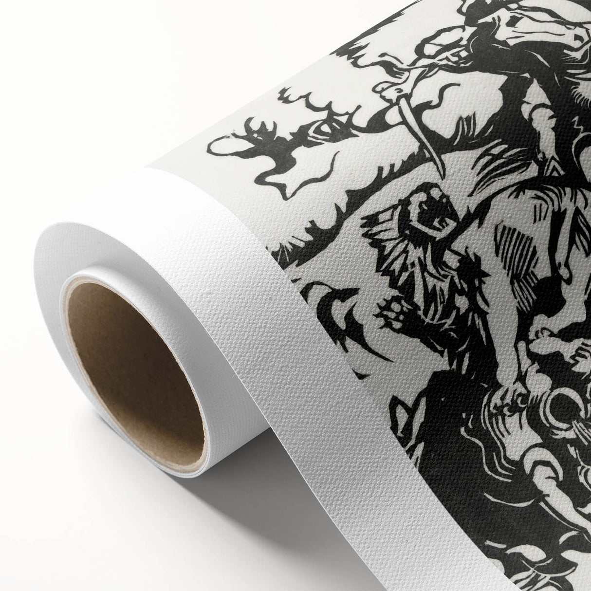 Franz Marc's Lion Hunt (1913) - Bold Black & White Expressionist Art