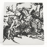 Franz Marc's Lion Hunt (1913) - Bold Black & White Expressionist Art