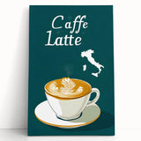 Large black and white canvas of assorted kitchen items, ideal for kitchen wall art.