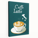 Large stretched canvas featuring a vibrant, colorful depiction of various fruits and beverages, ideal for kitchen wall art.