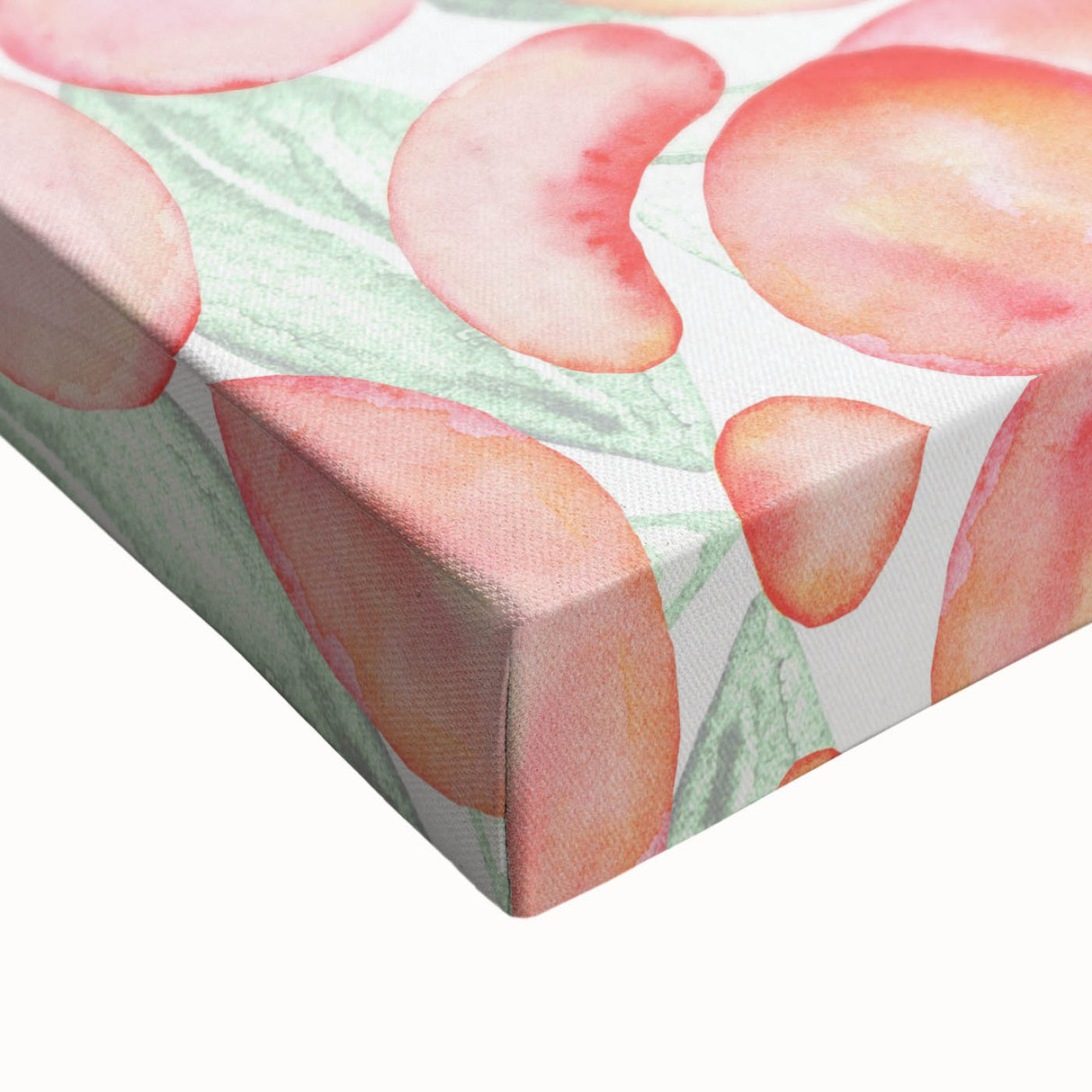 Large art depicting a black and white landscape painting of fruit on stretched canvas, suitable for bedroom wall decor.