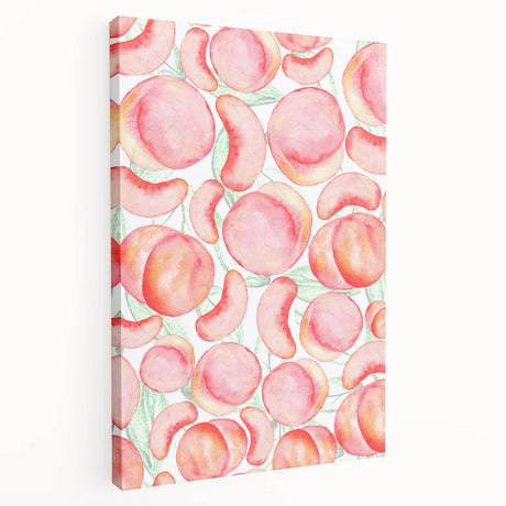Large canvas depicting assorted fruits in vibrant colors, ideal for kitchen wall art.