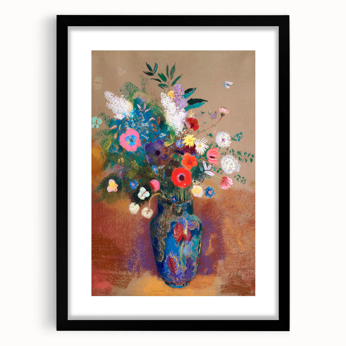 Vibrant Floral Bouquet - Modern Wall Art of Colorful Flower Arrangement
